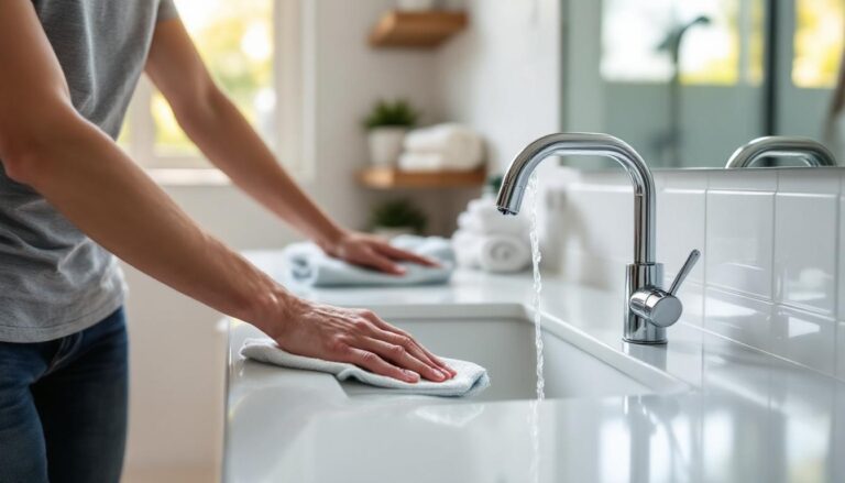 scopri il metodo anticalcare efficace che rende il bagno più brillante in meno di due minuti, facile e veloce per una pulizia impeccabile.