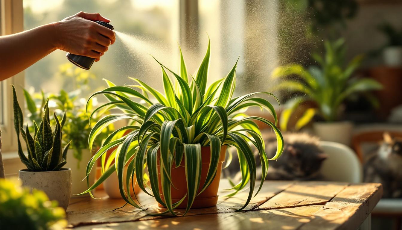 scopri il nutrimento dimenticato che trasforma una pianta ragno debole in un rigoglioso purificatore d’aria, migliorando la qualità dell’ambiente in modo naturale.